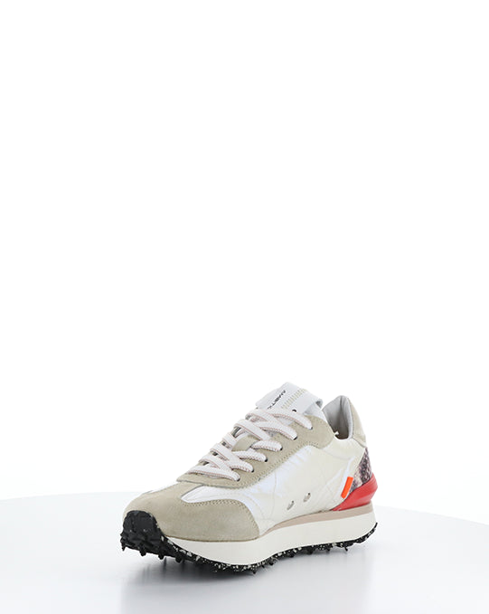 12127W Off White Combi Leather/Textile