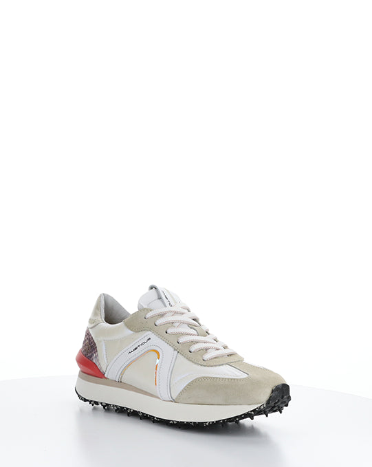 12127W Off White Combi Leather/Textile