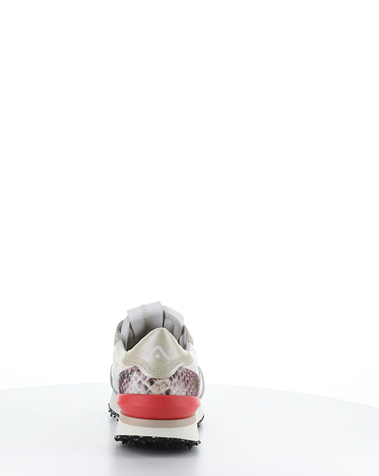 12127W Off White Combi Leather/Textile