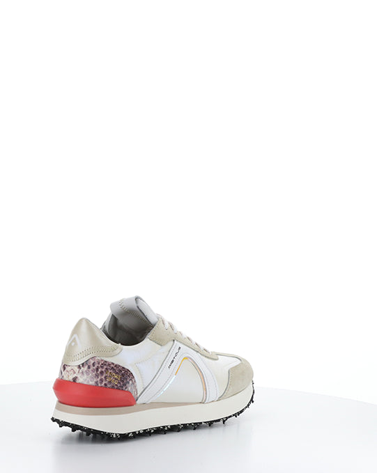 12127W Off White Combi Leather/Textile