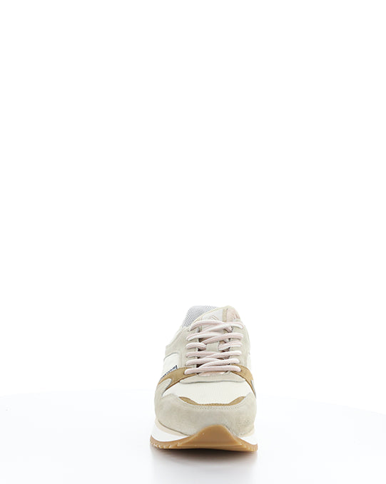 12141W Beige Combi Leather/Textile