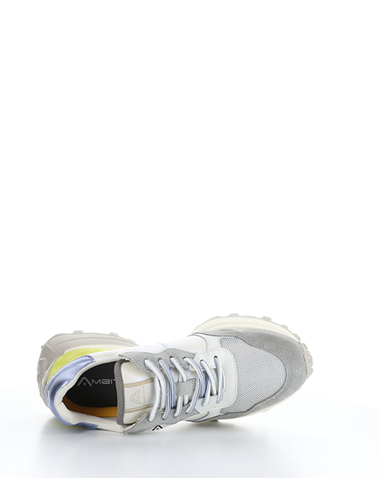 12826W Grey/Pearl/White Leather/Textile