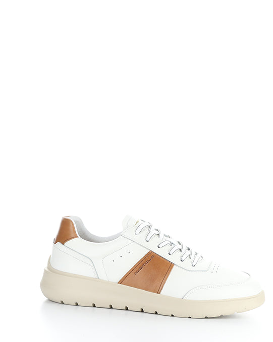 12863 White/Cognac Leather