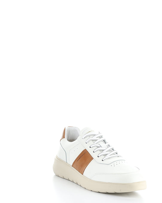 12863 White/Cognac Leather
