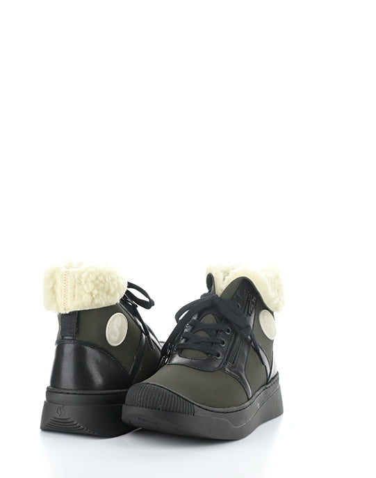 Alio759Sof 001 Khaki Smooth Leather/Faux Fur