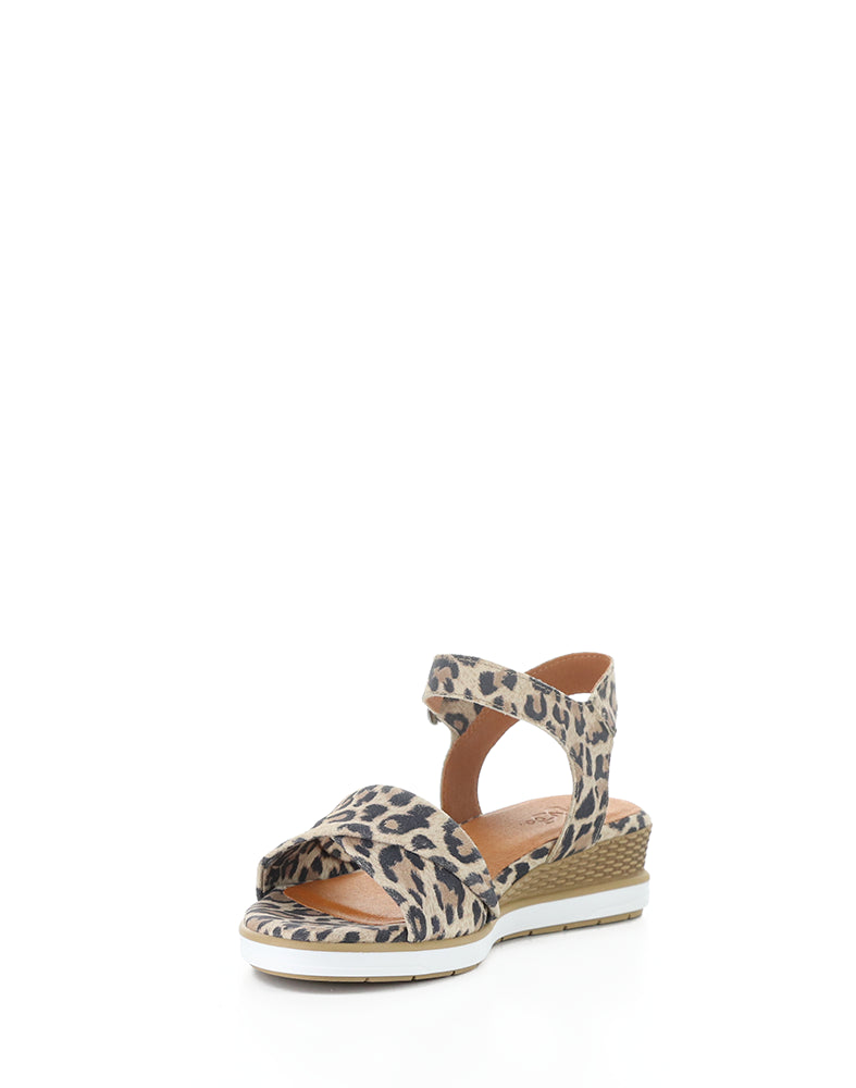 Avon Tan/Leopard Suede Print