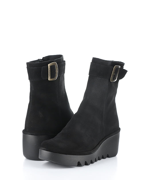 Bepp396Fly 005 Black Oil Suede
