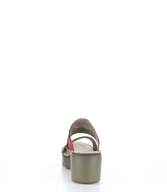 Besy357Fly 003 Tan/Cherry Red Verona Leather