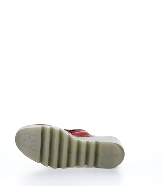 Besy357Fly 003 Tan/Cherry Red Verona Leather