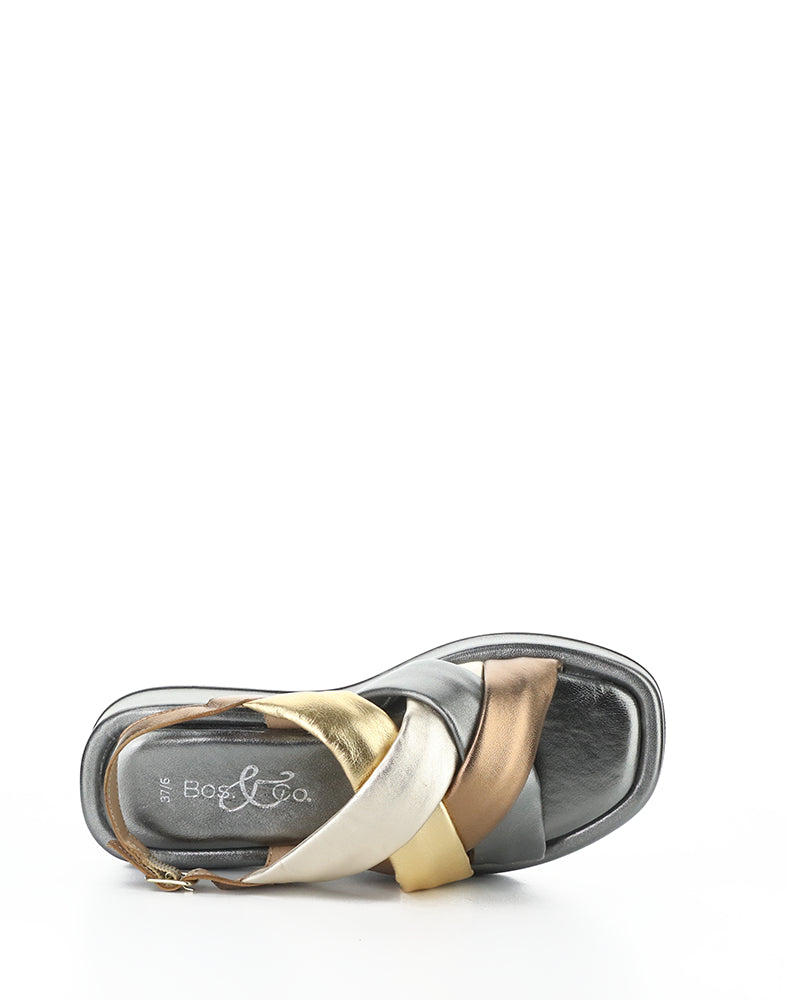 Brixin Pewter Metallic Nappa