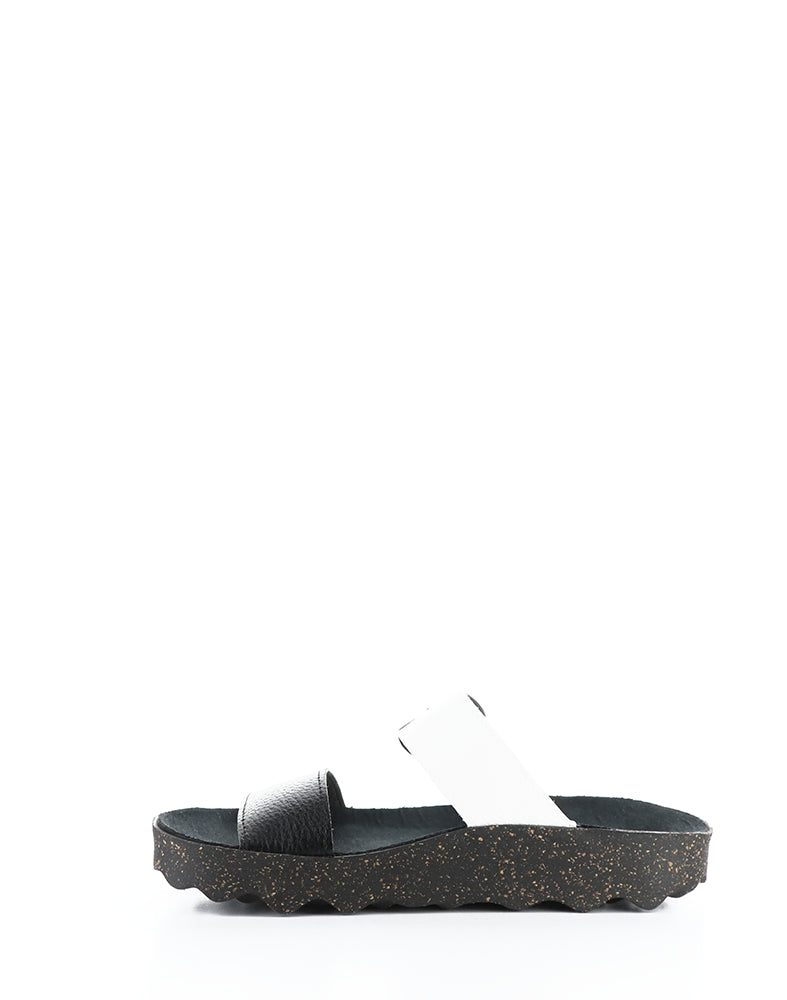 Coly225Asp 013 Black/White Faux Leather