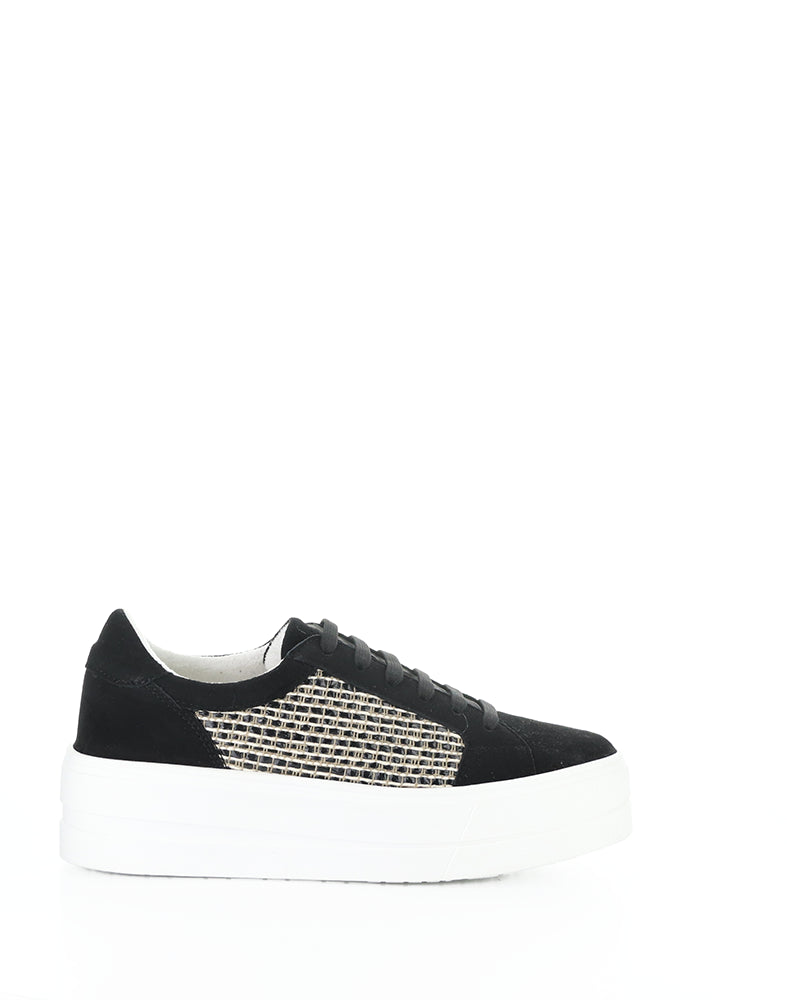 Mera Black Ante Suede/Raffia