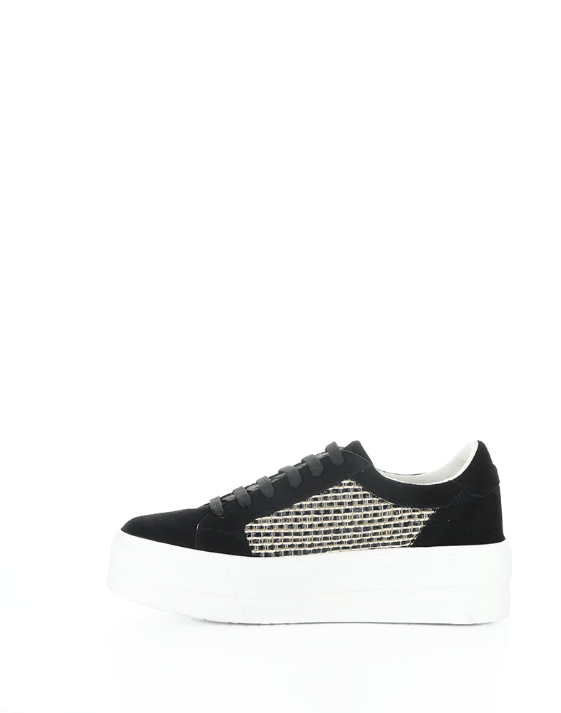 Mera Black Ante Suede/Raffia