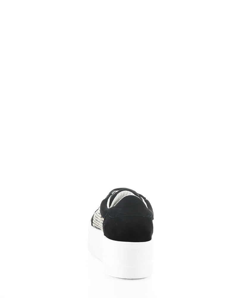 Mera Black Ante Suede/Raffia