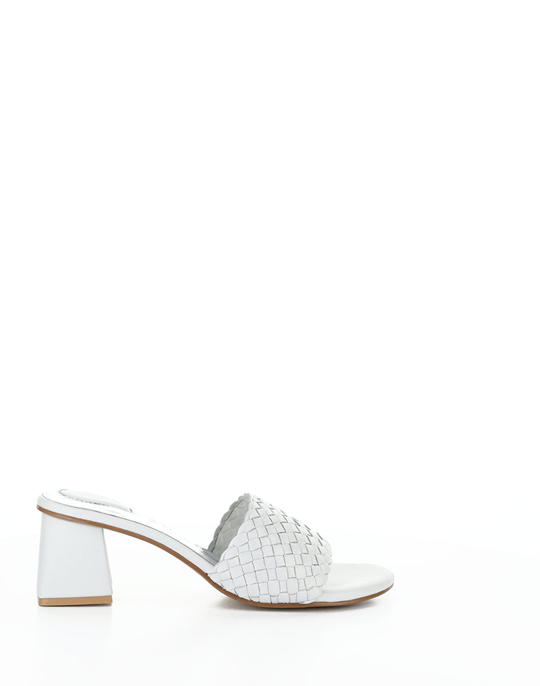 Wella White Woven Leather