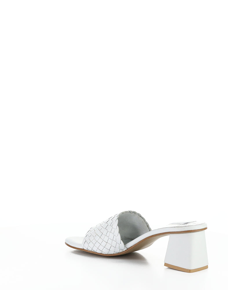 Wella White Woven Leather