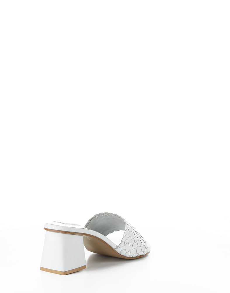 Wella White Woven Leather