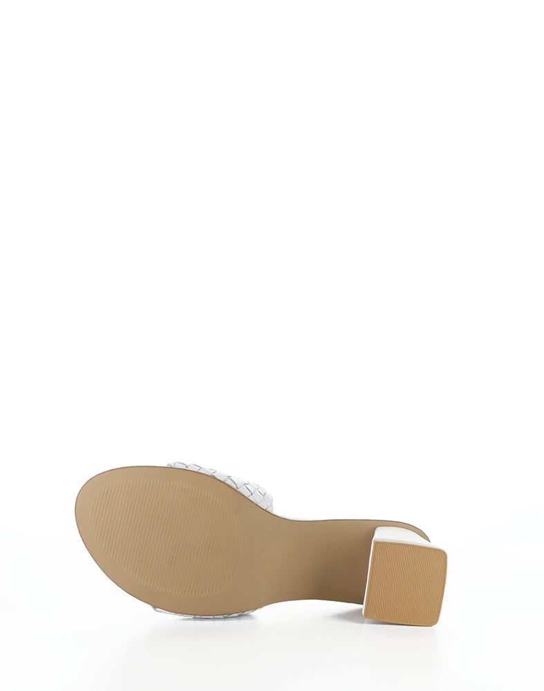 Wella White Woven Leather