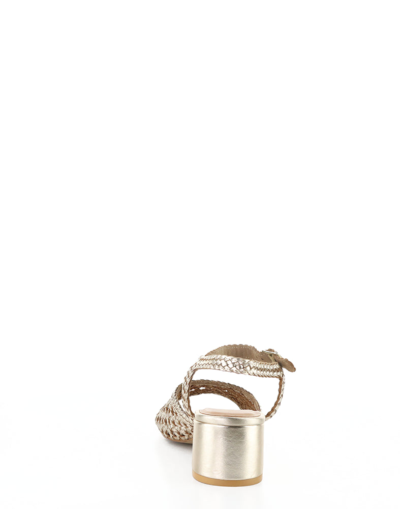 Wendi Lt Gold Woven Leather