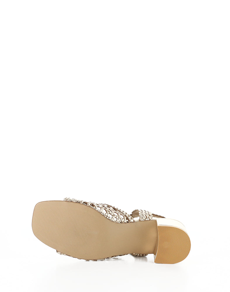 Wendi Lt Gold Woven Leather