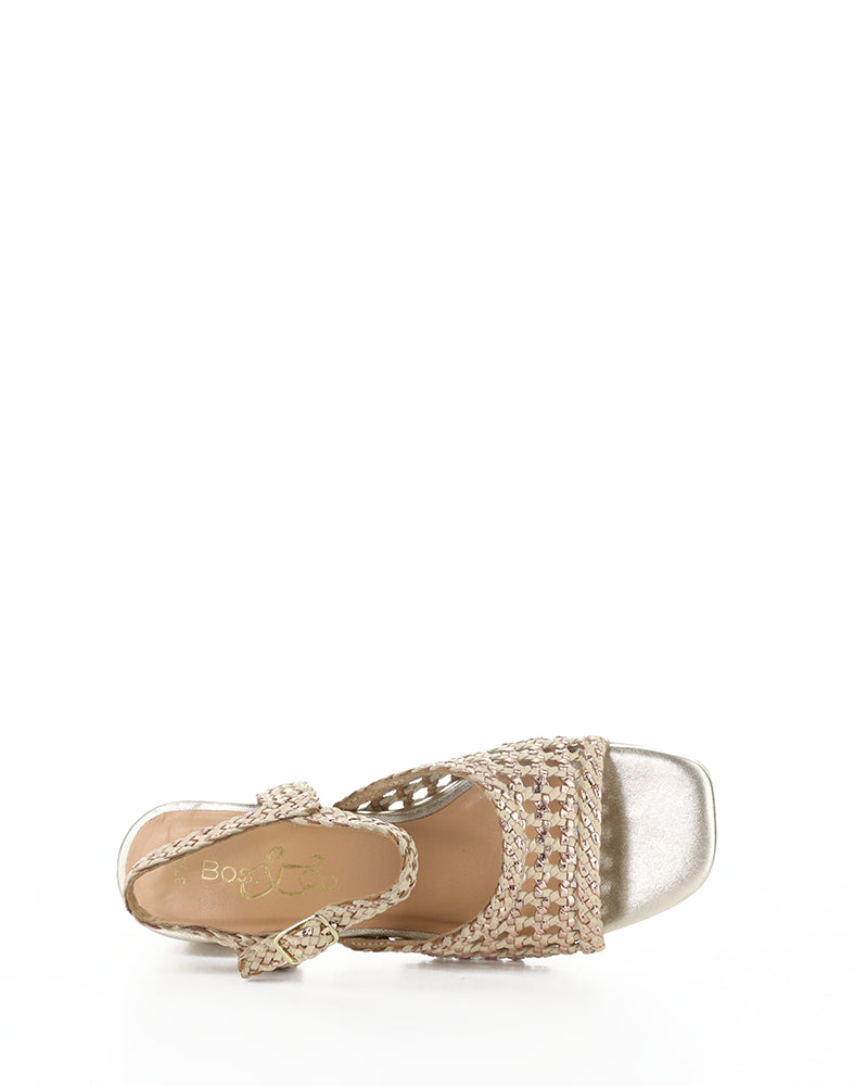 Wendi Pink Mix Woven Leather