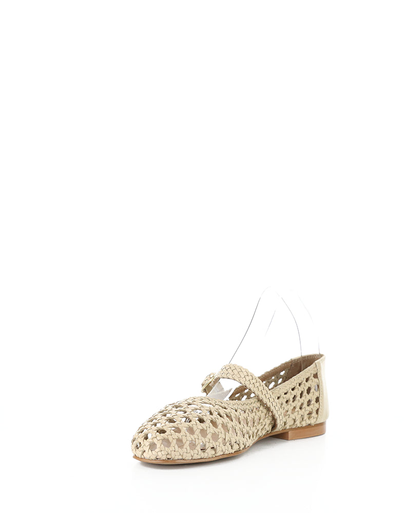 Wilda Nude Woven Leather