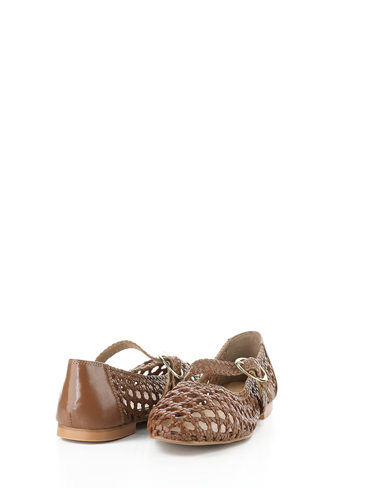 Wilda Rich Cognac Woven Leather