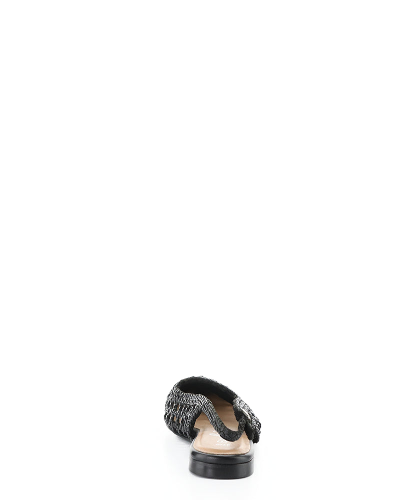 Willow Black Woven Leather