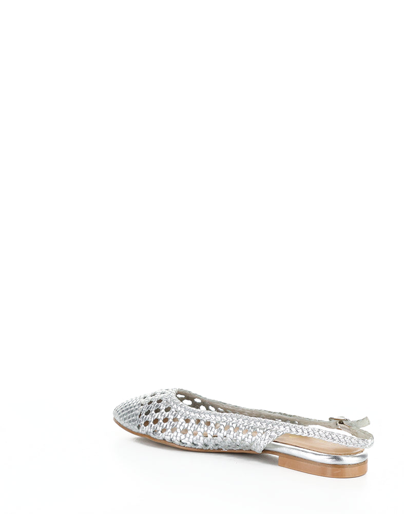 Willow Silver Metallic Woven Leather
