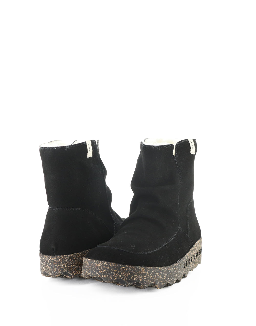 CUFF296ASP 008 BLACK COWSUEDE RECYCLED/FAUX FUR